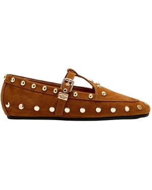 Ganni Mary Jenny Moccasins - Brown