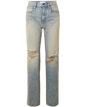 SLVRLAKE Denim Sophie Long Mid-Rise Straight-Leg Jeans - Blue