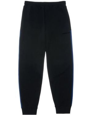 Helmut Lang Logo-Embroidered Cotton Track Pants - Blue