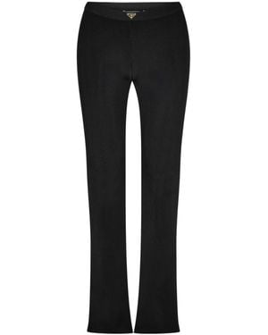 Prada Logo Flare Track Pants - Black
