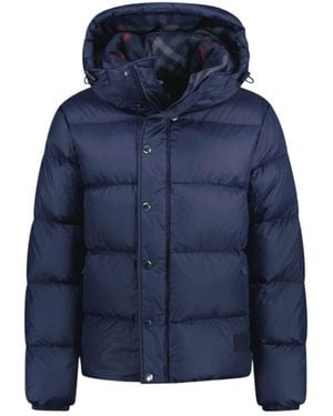 Burberry Long-Sleeved Down Jacket - Blue