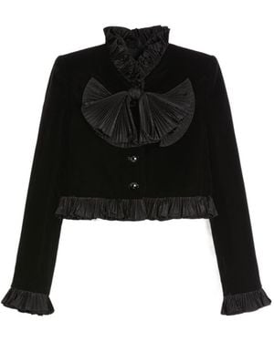 Valentino Cropped Jacket - Black