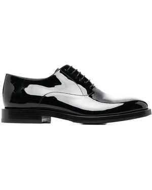 Brunello Cucinelli Round Toe Lace-Up Oxford Shoes - Black