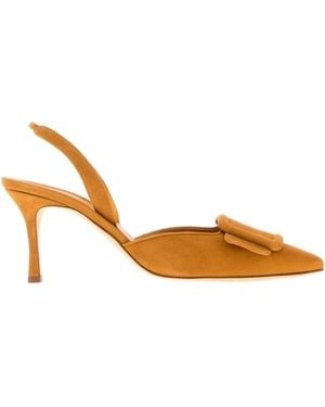Manolo Blahnik Maysli High-Heeled Sandals - Brown