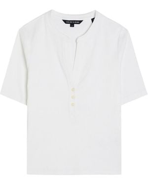 Veronica Beard Stretch-Cotton Top - White