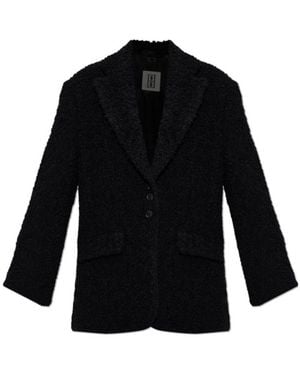 By Malene Birger Biena Textured Button Blazer - Black