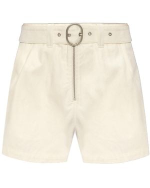 Jil Sander High-Waisted Belted Shorts - Natural