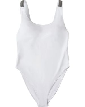 Brunello Cucinelli Sleeveless One-Piece Swimsuit - White