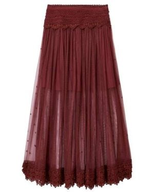 AllSaints Lace Skirt - Red
