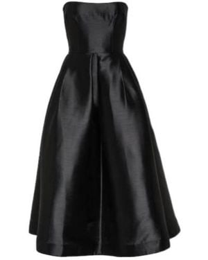 Alex Perry Strapless Faille Midi Dress - Black