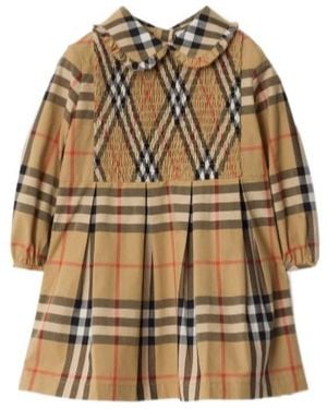 Burberry Check Cotton Dress - Metallic