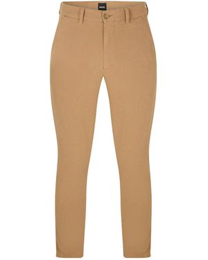 BOSS Versatile Straight-Leg Pants - Natural