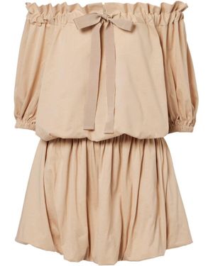 Patou Tie-Neck Dress - Natural