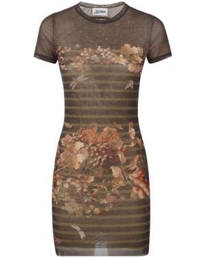 Jean Paul Gaultier Short-Sleeved Dress - Brown
