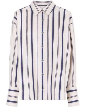 The Elder Statesman Blended Striped Shirt - White