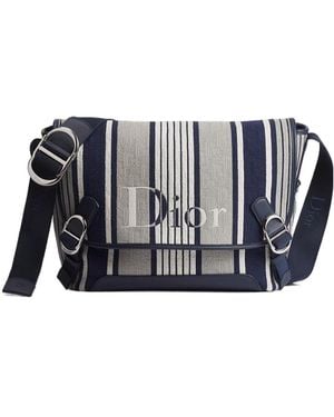 Dior Iviera Medium Jett Messenger Bag With Flap - Black