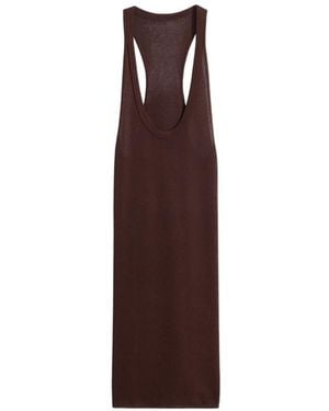 Lemaire Knitted Racerback Tank Top Mini Dress - Purple