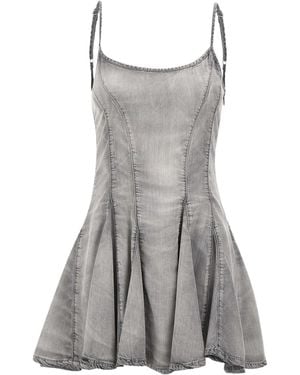DIESEL De-Spoky- Denim Mini Dress - Grey
