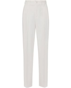 Elisabetta Franchi Pleated Casual Trousers - White