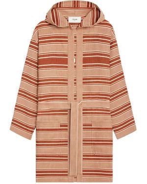 Celine Striped Tweed Bathrobe - Brown