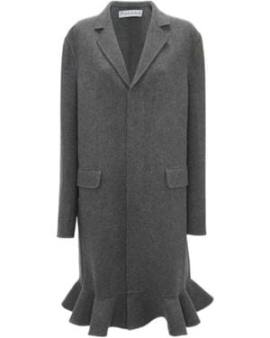 JW Anderson Jw Anderson Ruffled Hem Coat - Gray