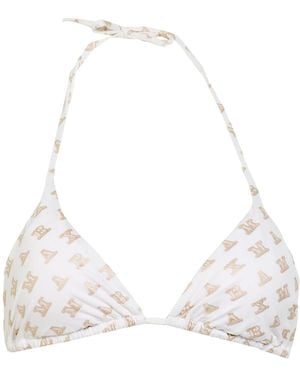 Max Mara Triangle Bikini Top - White