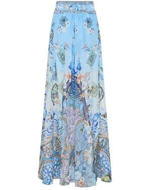 CAMILLA Zippered Casual Trousers - Blue