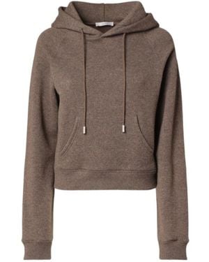 The Row Long-Sleeved Hooded Hoodie - Brown
