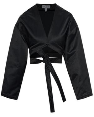 Alaïa V-Neck Tie-Fastening Jacket - Black