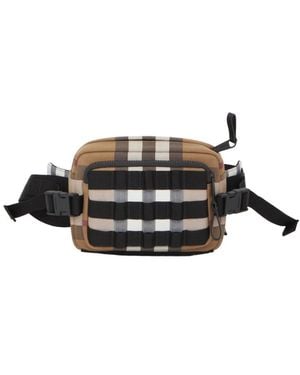 Burberry Paddy Checked Belt Bag - Black