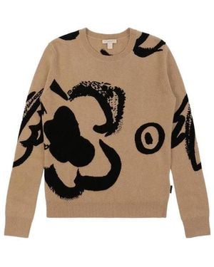 Burberry Round-Collar And Long-Sleeved Jumper - Black