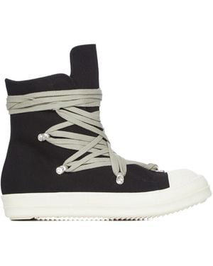 Rick Owens Megalace High-Top Trainers - Black