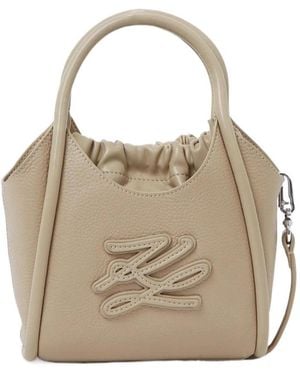 KARL LAGERFELD Mini K/Autographbucket Bag - Natural