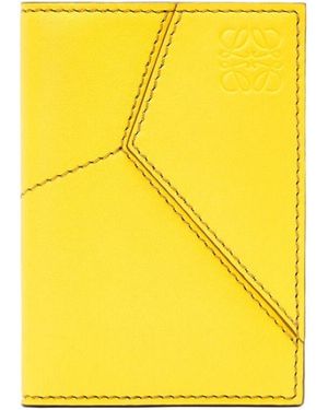 Loewe Puzzle Stitches Bifold Cardholder - Yellow