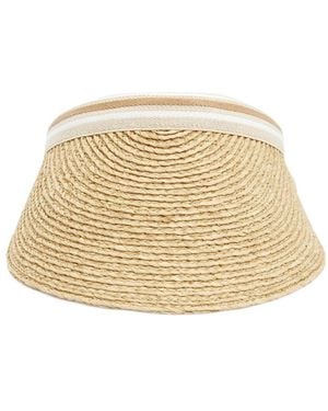 Helen Kaminski Bianca Striped Sun Visor Hat - Natural