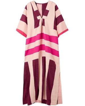 lemlem Edna Panelled Cotton Maxi Dress - Pink