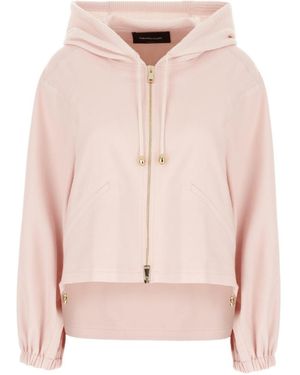 Fabiana Filippi Long-Sleeved Hooded Jacket - Pink