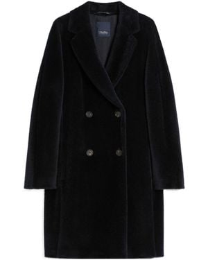 Max Mara 'S Roseto Double Breasted Coat - Black
