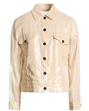 Brunello Cucinelli Metallic Long-Sleeve Jacket - Natural