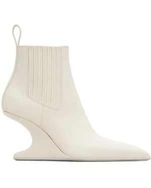 Rick Owens Concordians Runway Ankle Boots - White