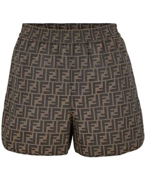 Fendi Canvas Shorts - Gray