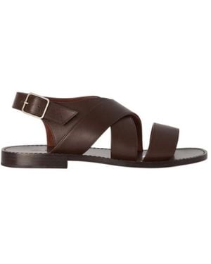 Loro Piana Peep-Toe, Patent-Leather Booties - Brown