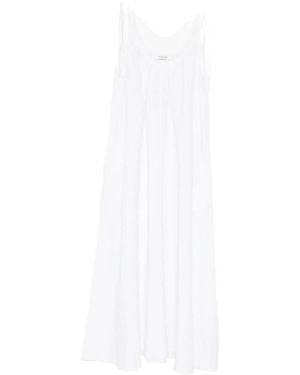 Anine Bing Tie-Strap Gathered Detail Midi Dress - White