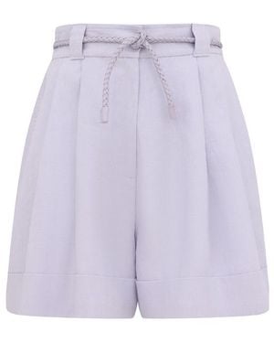 Zimmermann Luna Tailored Shorts - Purple