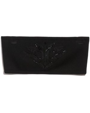 Max Mara Embroidered Lingerie Top - Black