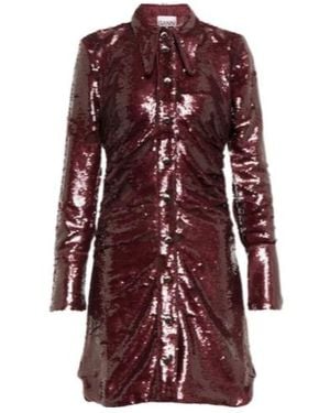 Ganni Sequin Dress - Red