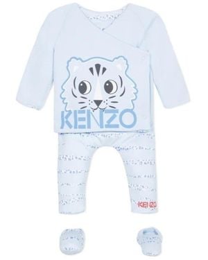 KENZO Logo Printed Jumpsuit - Blue