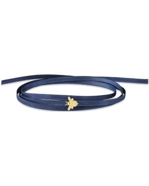 Apm Monaco Crystal Diamond Bee Ribbon Bracelet - Blue