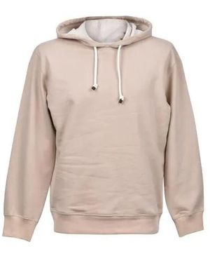 Brunello Cucinelli Drawstring-Hood Cotton Hoodie - Natural