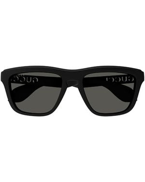 Gucci Eyewear Rectangular Logo Sunglasses - Black